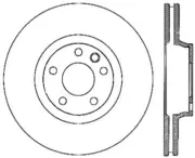 Stoptech For Power Slot 07-10 Audi Q7 / 03-10 Porsche Cayenne Cryo Right Front (for: Porsche)