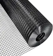 Black Hardware Cloth 1/4 Inch 24 in x 100 ft 23 Gauge PVC Coating Wire Mesh Rolls Vinyl Coated Welded Chicken Wire Fencing for Home and Garden Fence and Home Improvement Project