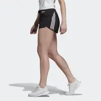 在飛比找蝦皮購物優惠-Adidas 女 經典三條線 外搭 慢跑 運動短褲 黑 EI