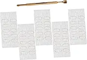 HONMEET 1 Set Dual Ended Cuticle Pusher Nail Cleaner with Sandpaper Cuticle Tools for Nail Art for Salons DIY Manicure