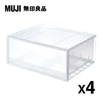 在飛比找PChome24h購物優惠-【MUJI 無印良品】PP衣裝盒/橫式/大/3A (四入組)