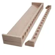 Custom Fishing Rod Rack, Solid Red Oak Wood, Unfinished | 15 Rods, 32 Inches