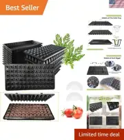 72 Cell Seed Starter Trays with Dibber – 20 Pack Reusable Seedling Trays for ...