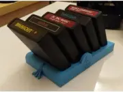 Atari 2600 Game Holder Stand Rack with Atari Logo Emblem 3D-Printed 18 Colors
