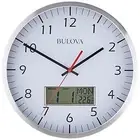 Bulova C4810 Manager Wall Clock, Silver