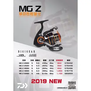 【百有釣具】 DAIWA  MG-Z 紡車捲線器多種規格可選