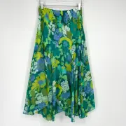 Bob Mackie Skirt Womens S Floral Hippie Boho Peasant Cottagecore Green Fairy