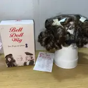 Vintage Bell Ceramics Wig Ginny Light Brown Size 13-14 With Box