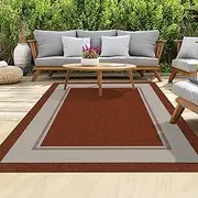 homeart Outdoor Rugs | Easy-Cleaning Indoor & Outdoor Area Rugs for Porch, Deck, Balcony, Garden, Picnic, Kitchen, Hallway | UV & Weather-Resistant Large Patio Rug Mats | Terra Cream, 80 x 150 cm