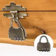 4Pcs Antique Combination Lock Decorative Retro Padlock For Cabinets