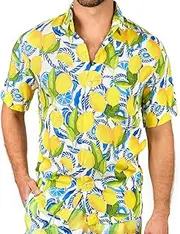 [Kenny Flowers] Men's Short Sleeve Button Down Shirt