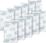 Durimoiy 50 Gram [12 Packs] Silica Gel Desiccant Packets Microwave Fast Reactivate Moisture Absorbers Bags with Transparent Silica Gel Beads for Books Closet Gun Safes
