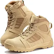 [BOTAS PRO] Mens Tactical Boots Side Zipper 6 Inch Lightweight Comfortable Military Tactical Boots Army Boot(BMP111)