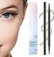 2-In-1 Liquid Eyebrow Pen, Eyebrow Ink Pen, Brow Shaping Marker, Long Lasting Formula, Easy to Use, 1 2cm, for Events, Photoshoots, Occasion