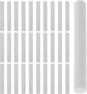 HOODANCOS 100pcs White Board Eraser for Art Long Eraser Strip Soft Texture Non-smudgy Students Stationery