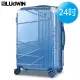 【LUDWIN 路德威】印象幾何24吋防刮防撞行李箱#冰鑽藍_24吋-冰鑽藍,24吋