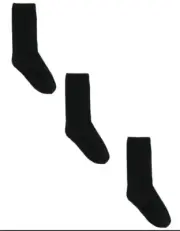 New Jefferies Socks Kids' Cotton Ribbed Uniform School Crew Socks (Pack of 3)