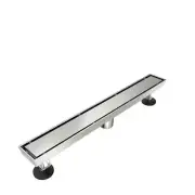 Shower Drain, 2 in 1 Linear Shower Drain 24 Inch(Brushed Nickel), w/ Tile Insert