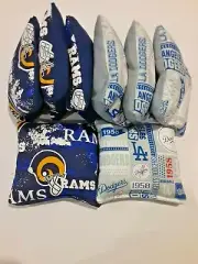 8 Cornhole Bag Set Corn Hole L A Los Angeles Rams and Dodgers NB/GR