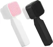 Mikinona Silicone Face Cleansing Brush for Women Double-sided Mini Electric Facial Sc Soft Bristles and Silicone Exfoliator for Gentle Cleansing