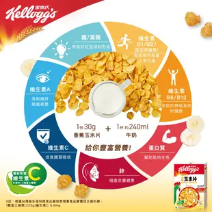 家樂氏 香蕉玉米片190g 早餐脆片 麥片 玉米片 買兩包送贈品