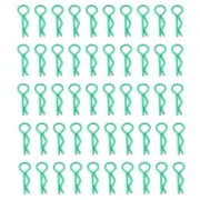 Angle Body Clips Bent Springy Pins for 1:10 RC Car Truck ,50pcs Green