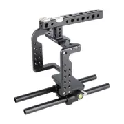 Camera Cage Stabilizer with Handle & Catheter Rod for Panasonic Lumix GH5/GH5S