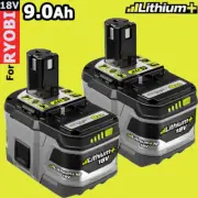 2X 18V 9.0Ah P109 For RYOBI P108 Lithium Battery ONE+ PLUS P104 P107Op