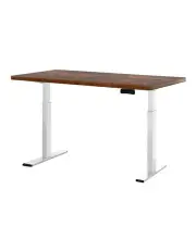 Artiss Sit Stand Desk Motorised White & Brown 140cm