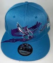 NBA Charlotte Hornets Flat Brim Cap 9FIFTY Snapback Oz seller, Fast Postage