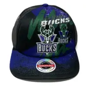 Mitchell & Ness Black NBA Milwaukee Bucks Hyper Trucker HWC Snapback - OSFA