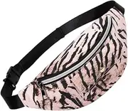 [SAFIGLE] Chic Floral Tiger Design Waist Pack Fashion Crossbody Bag for Women Compact Storage Bag Id Card Cellphone Wallet Travel Accessory