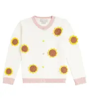 [Stella McCartney Kids] Stella McCartney Kids Embellished cotton cardigan Y 4 white