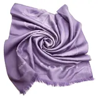 在飛比找Yahoo奇摩購物中心優惠-COACH 大馬車 LOGO100%羊毛絲巾圍巾(鬱金香紫)