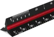 - Architectural Scale, Scale Ruler, 12 Inch, Black, Scale Ruler Contractor, Arch