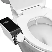Bidet Attachment, Non-Electric Cold Water Bidet Toilet Seat Attachment with Pressure Controls, Retractable Self-Cleaning Dual Nozzles for Frontal & Rear Wash