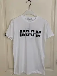 在飛比找Yahoo!奇摩拍賣優惠-全新 MSGM logo-print cotton T-sh