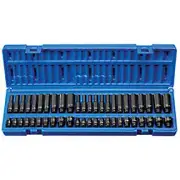 48 Pc. 1/4 Standard and Deep SAE and Metric Impact Socket Set GRY-9748 New!