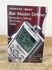 Sharper Image Excalibur Bar Master Deluxe Electronic Drink Recipes games New!