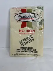 Meadowbrook Pillowcases No Iron 20x30” Sealed NOS Vintage Yellow Floral USA Made