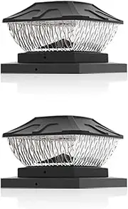 ANDCROWD_5090 LED Landscape Lighting, Solar Outdoor Lights Garden Lights for Yard and Lawn,2 Pack of Outdoor Solar Lights with Unique Light and Shadow Effects