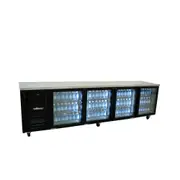 Williams Boronia - Four Door Black Colorbond Under Counter Display Refrigerator