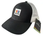 NWT Brixton Hat Cap Black Snap Back Mesh Adjustable Black White Hat