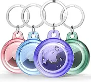 New IPX8 Waterproof Holder for Airtag, Airtags Case with Keychain, [Tightly Sealed] [Drop-Proof] [Anti-Scratch] Full Body Protective Airtag Holder, Find Your Luggage, Pet, Keys, & More