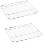 For Bosch Neff Siemens Wire Shelf Rack Multi Use Oven Grill 465mm x 375mm 2 Pack