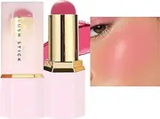 Huayeex Blush for Cheeks,Waterproof Hydrating Peach Blush - Natural Face Highlighters Luminizers for Oily Dry Combination Skin Cheekbones Brow Bone