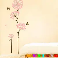 在飛比找蝦皮商城優惠-五象設計 花草樹木104 DIY 壁貼 粉色 繡球花浪漫居家