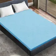 Dreamz 5cm Thickness Cool Gel Memory Foam Mattress Topper Bamboo Fabric Double