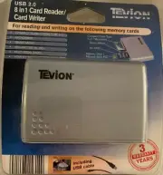 TEVION 8 in 1 MEMORY CARD READER / WRITER * USB 2.0 (memory stick, flash) * NEW