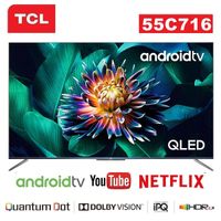 【TCL】55吋 4K QLED量子點高畫質連網聲控Android電視 55C716 送基本安裝